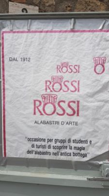 Alabaster Workshop - Rossi sign