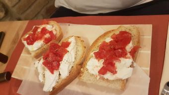 Lunch - buffalo cheese with tomato